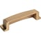 Jeffrey Alexander 96 mm Center Satin Bronze Square-to-Center Square Renzo Cabinet Cup Pull 141-96SBZ - alternate 7